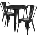 Ensemble table ronde en métal de 76 cm pour intérieur et extérieur