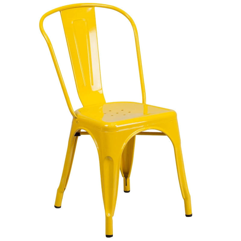 Ensemble table ronde en métal de 76 cm pour intérieur et extérieur