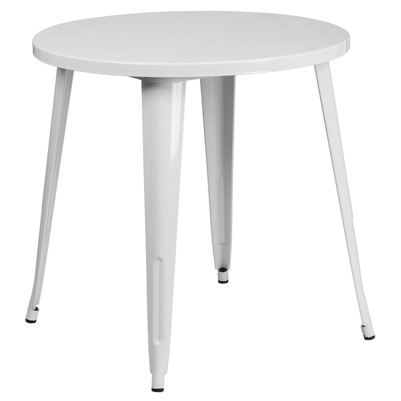 Ensemble table ronde en métal de 76 cm pour intérieur et extérieur