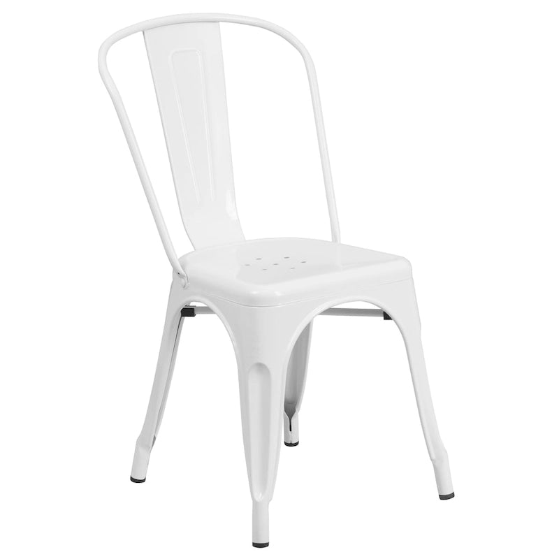 Ensemble table ronde en métal de 76 cm pour intérieur et extérieur
