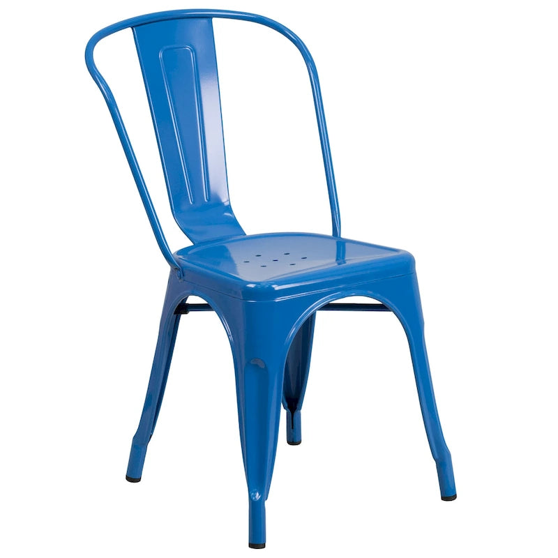 Ensemble table ronde en métal de 76 cm pour intérieur et extérieur