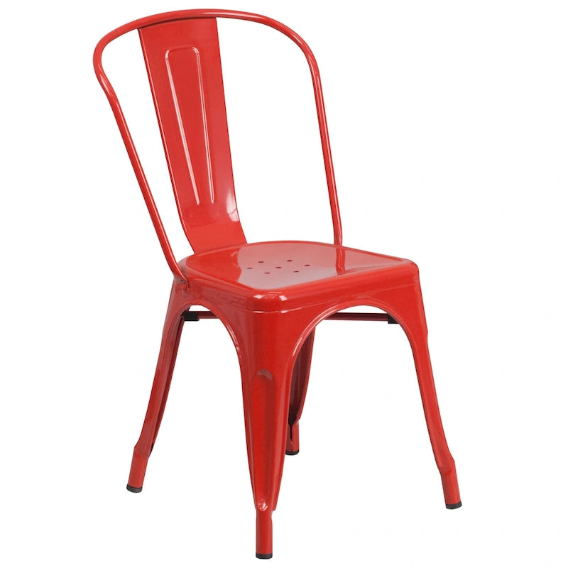Ensemble table ronde en métal de 76 cm pour intérieur et extérieur