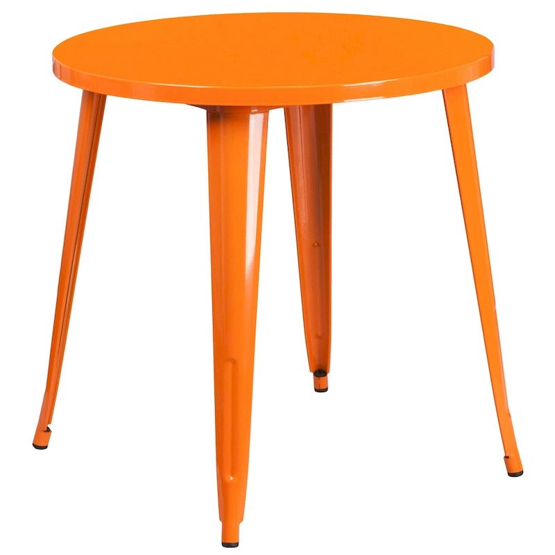 Ensemble table ronde en métal de 76 cm pour intérieur et extérieur