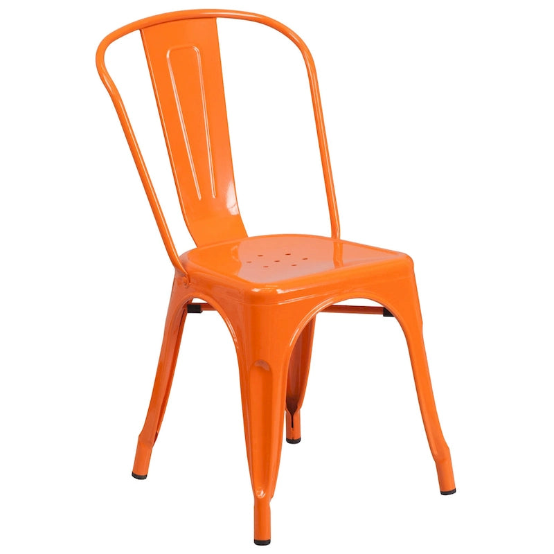 Ensemble table ronde en métal de 76 cm pour intérieur et extérieur