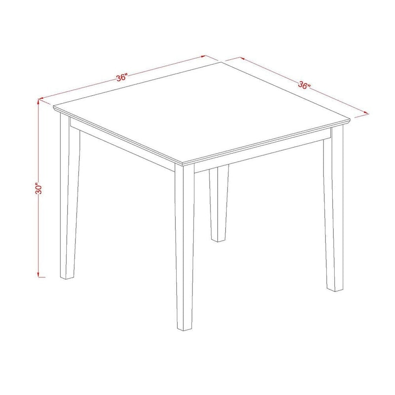 Ensemble de table de cuisine East West Furniture - une table de salle à manger et des chaises de cuisine