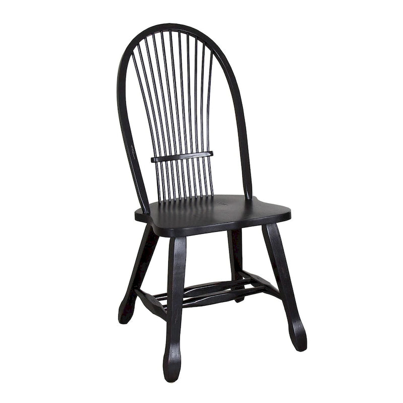 Chaises de salle à manger Treasures Rustic Black Sheaf Back (lot de 2)