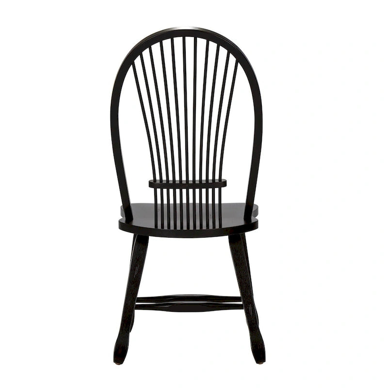 Chaises de salle à manger Treasures Rustic Black Sheaf Back (lot de 2)