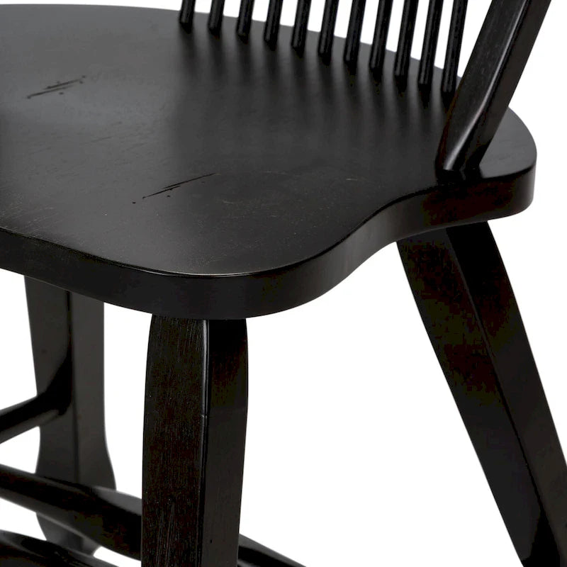 Chaises de salle à manger Treasures Rustic Black Sheaf Back (lot de 2)