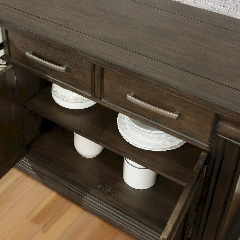 Le buffet de ferme espresso The Gray Barn Ruddy Road de 60 pouces