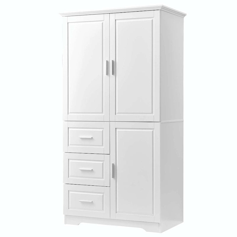 Meuble de rangement de salle de bain avec tiroirs et étagère réglable