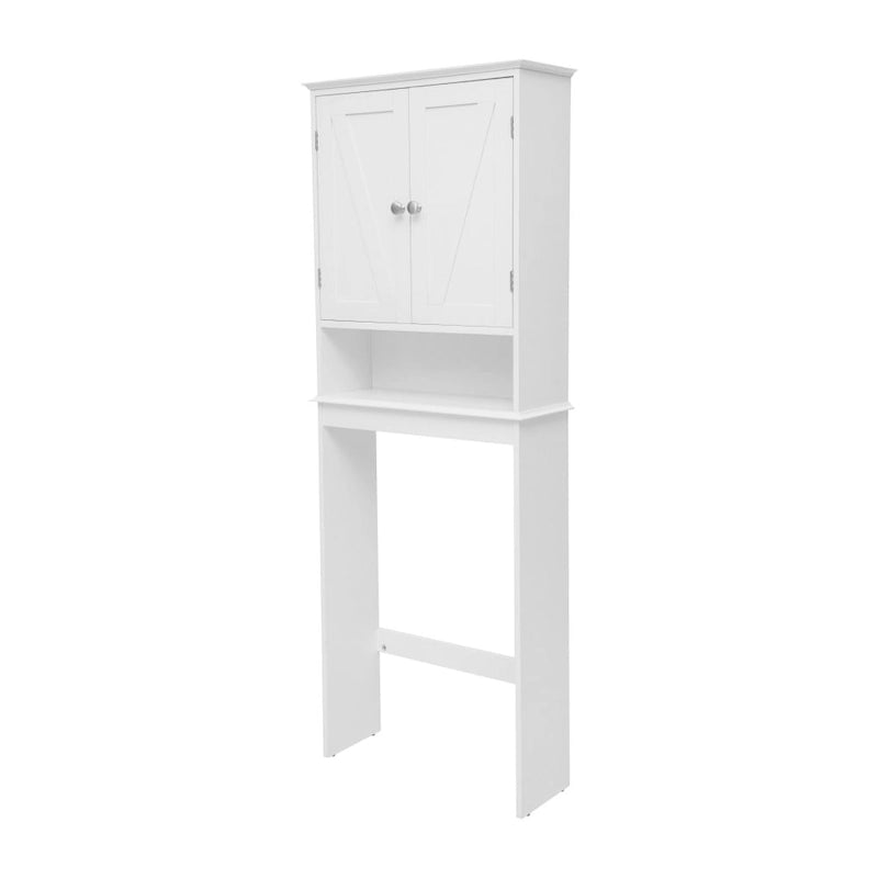 Armoire de salle de bain de style rustique à suspendre au-dessus des toilettes avec étagères et portes à fermeture magnétique