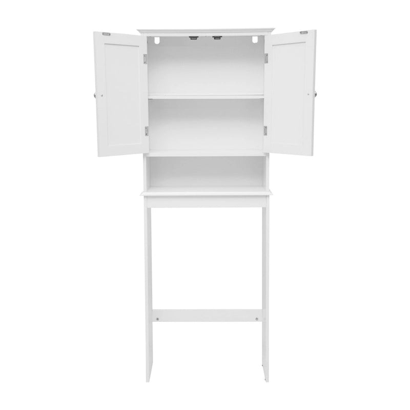 Armoire de salle de bain de style rustique à suspendre au-dessus des toilettes avec étagères et portes à fermeture magnétique