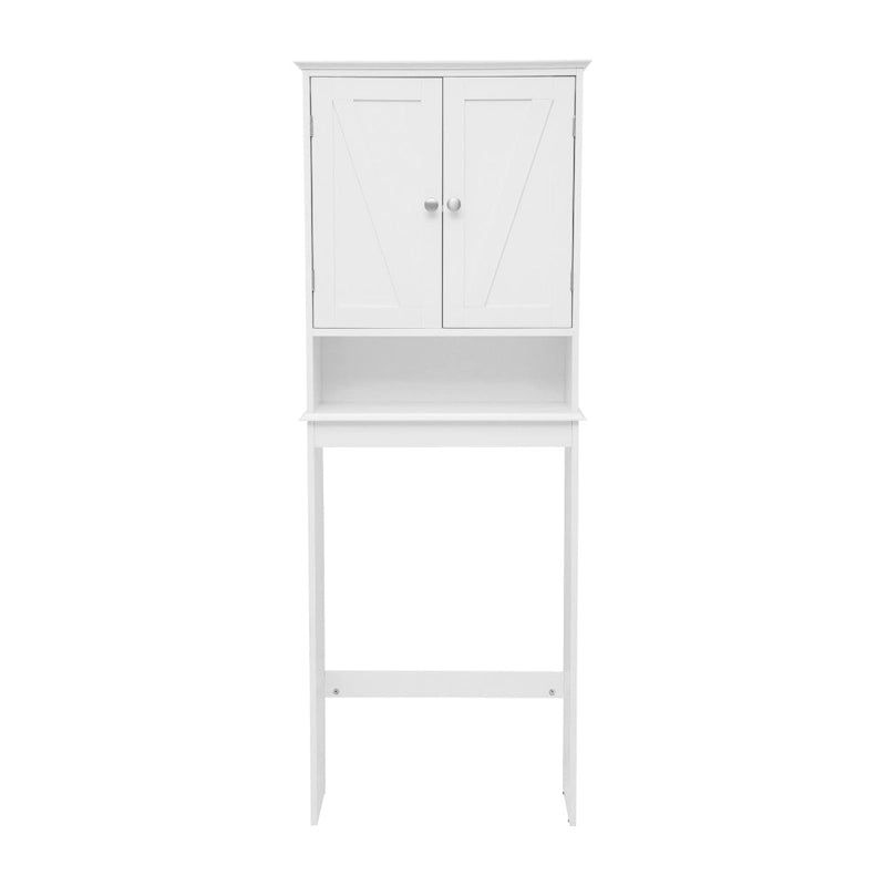 Armoire de salle de bain de style rustique à suspendre au-dessus des toilettes avec étagères et portes à fermeture magnétique