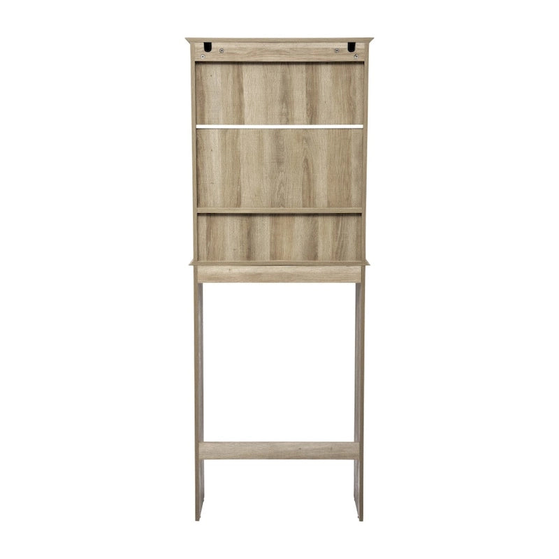 Armoire de salle de bain de style rustique à suspendre au-dessus des toilettes avec étagères et portes à fermeture magnétique