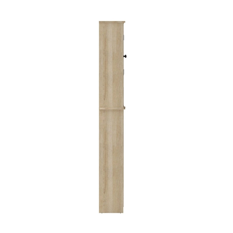 Armoire de salle de bain de style rustique à suspendre au-dessus des toilettes avec étagères et portes à fermeture magnétique