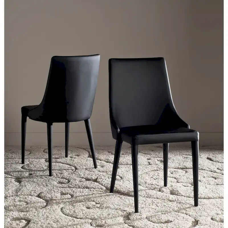 SAFAVIEH Socorro Chaise de salle à manger blanche de style moderne du milieu du siècle (lot de 2) - 23,6 x 19,6 x 35,5 - 24Lx20Px36H
