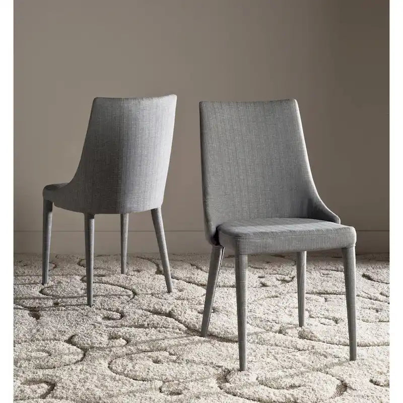SAFAVIEH Socorro Chaise de salle à manger blanche de style moderne du milieu du siècle (lot de 2) - 23,6 x 19,6 x 35,5 - 24Lx20Px36H