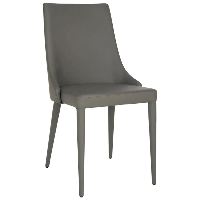 SAFAVIEH Socorro Chaise de salle à manger blanche de style moderne du milieu du siècle (lot de 2) - 23,6 x 19,6 x 35,5 - 24Lx20Px36H