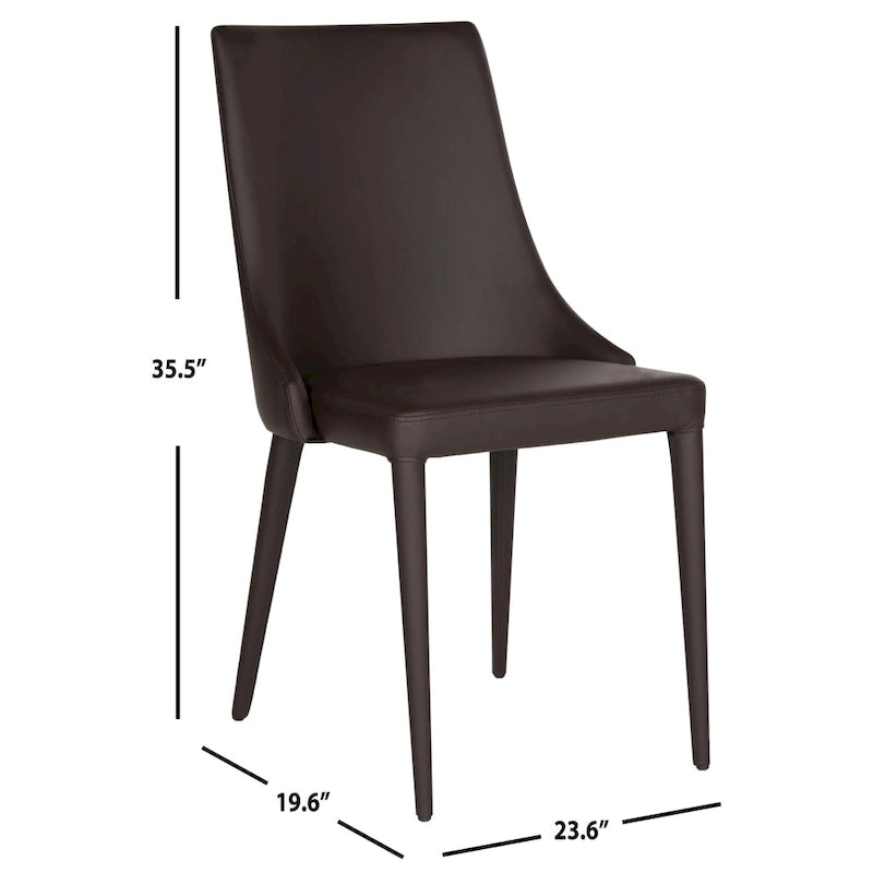SAFAVIEH Socorro Chaise de salle à manger blanche de style moderne du milieu du siècle (lot de 2) - 23,6 x 19,6 x 35,5 - 24Lx20Px36H