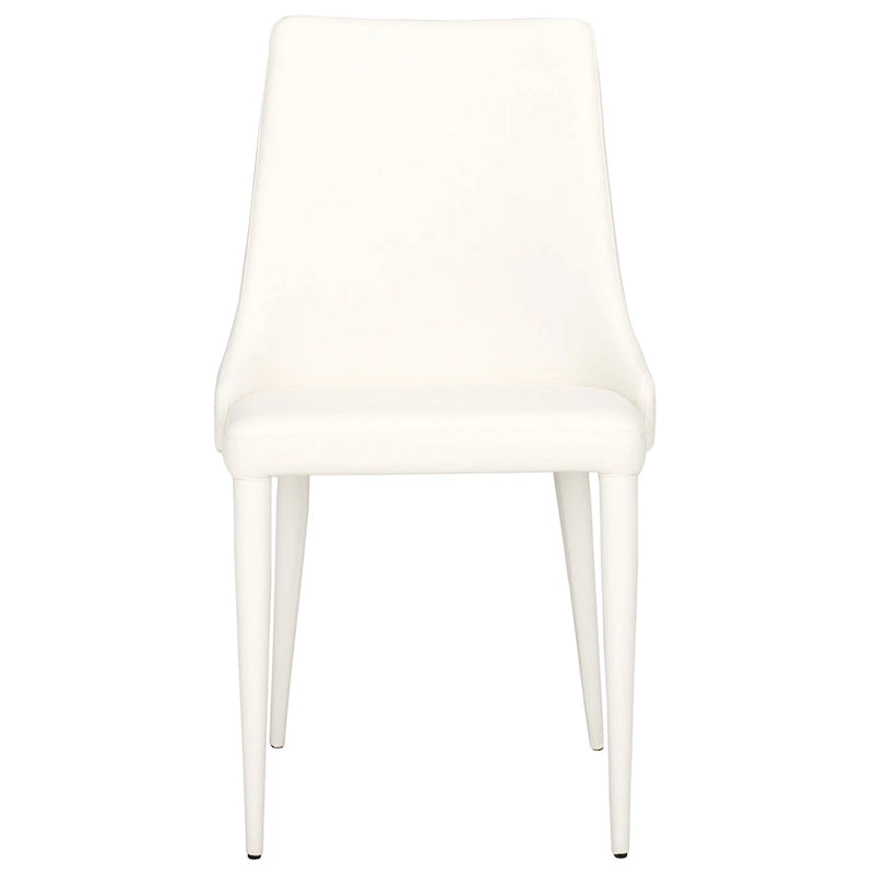 SAFAVIEH Socorro Chaise de salle à manger blanche de style moderne du milieu du siècle (lot de 2) - 23,6 x 19,6 x 35,5 - 24Lx20Px36H