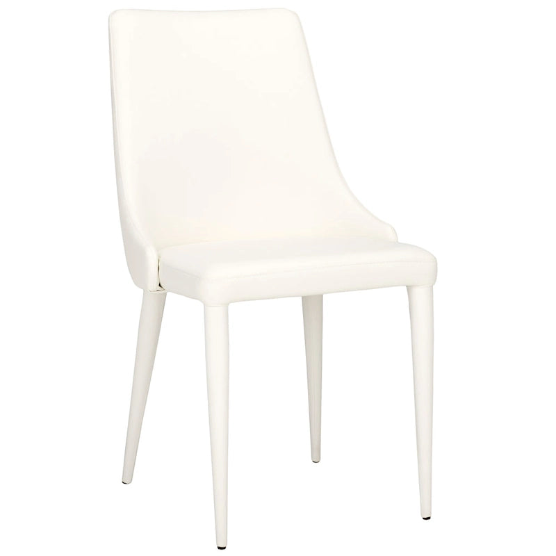 SAFAVIEH Socorro Chaise de salle à manger blanche de style moderne du milieu du siècle (lot de 2) - 23,6 x 19,6 x 35,5 - 24Lx20Px36H