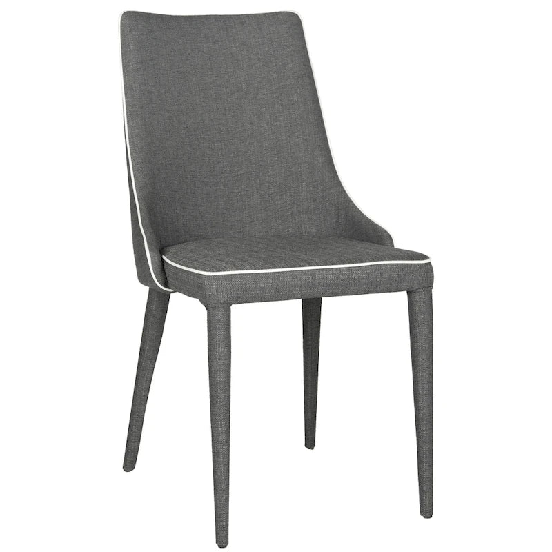 SAFAVIEH Socorro Chaise de salle à manger blanche de style moderne du milieu du siècle (lot de 2) - 23,6 x 19,6 x 35,5 - 24Lx20Px36H