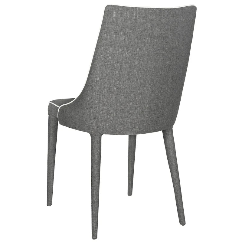 SAFAVIEH Socorro Chaise de salle à manger blanche de style moderne du milieu du siècle (lot de 2) - 23,6 x 19,6 x 35,5 - 24Lx20Px36H