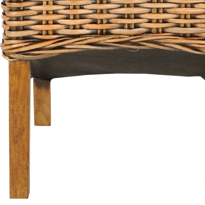 SAFAVIEH Kathi Isla Chaise de salle à manger haute en osier marron (Lot de 2) - 18.5 x 20.9 x 42.1 - 19Px21Px42H