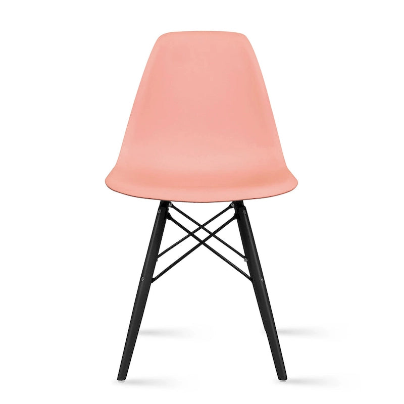 Chaise Eiffel rétro sans accoudoirs en plastique/pieds noirs design