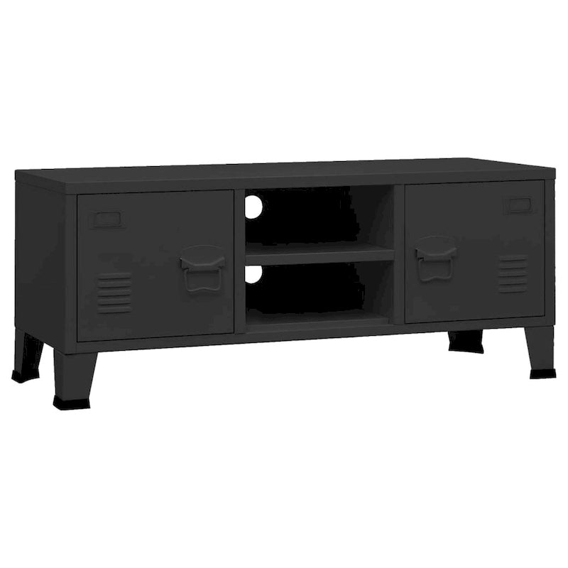 vidaXL Meuble TV Console TV Buffet Meuble Télévision Meuble Multimédia Armoire Métal - 105 x 35 x 42 cm
