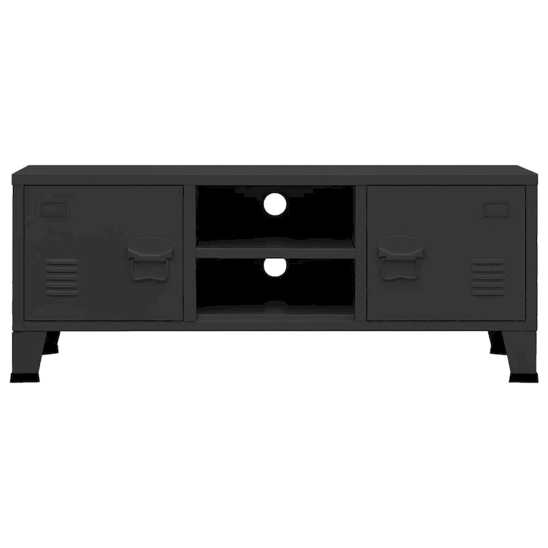 vidaXL Meuble TV Console TV Buffet Meuble Télévision Meuble Multimédia Armoire Métal - 105 x 35 x 42 cm