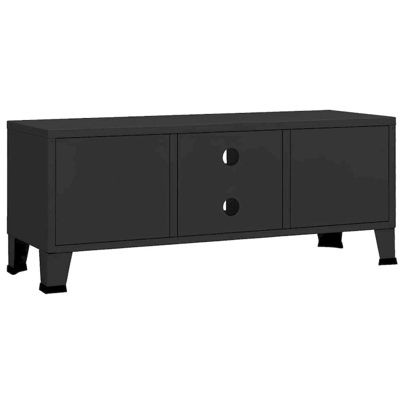 vidaXL Meuble TV Console TV Buffet Meuble Télévision Meuble Multimédia Armoire Métal - 105 x 35 x 42 cm