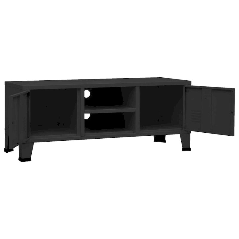 vidaXL Meuble TV Console TV Buffet Meuble Télévision Meuble Multimédia Armoire Métal - 105 x 35 x 42 cm