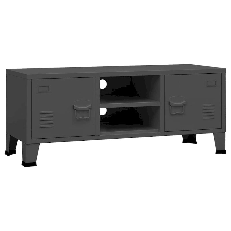 vidaXL Meuble TV Console TV Buffet Meuble Télévision Meuble Multimédia Armoire Métal - 105 x 35 x 42 cm
