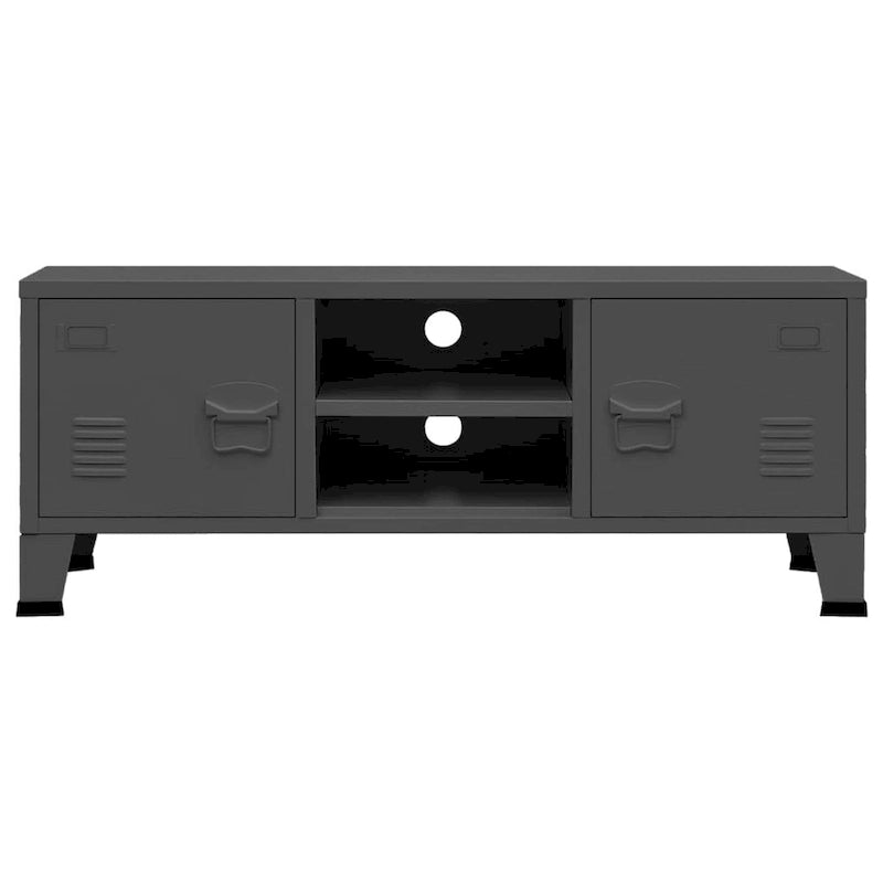 vidaXL Meuble TV Console TV Buffet Meuble Télévision Meuble Multimédia Armoire Métal - 105 x 35 x 42 cm