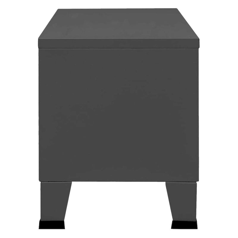 vidaXL Meuble TV Console TV Buffet Meuble Télévision Meuble Multimédia Armoire Métal - 105 x 35 x 42 cm
