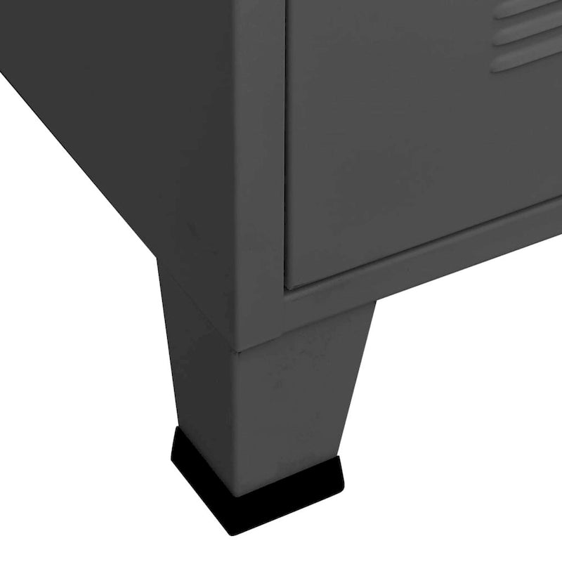 vidaXL Meuble TV Console TV Buffet Meuble Télévision Meuble Multimédia Armoire Métal - 105 x 35 x 42 cm