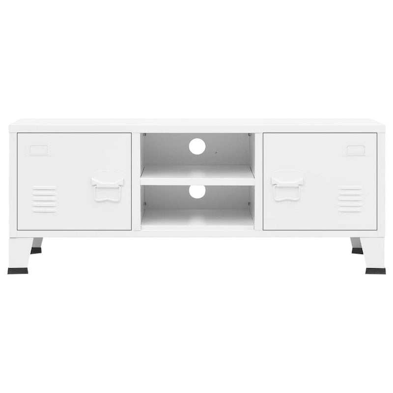 vidaXL Meuble TV Console TV Buffet Meuble Télévision Meuble Multimédia Armoire Métal - 105 x 35 x 42 cm