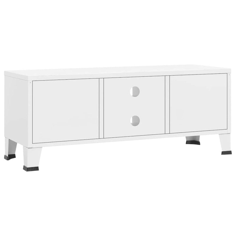 vidaXL Meuble TV Console TV Buffet Meuble Télévision Meuble Multimédia Armoire Métal - 105 x 35 x 42 cm