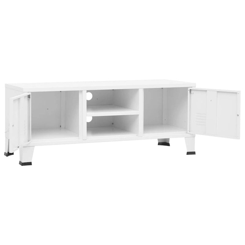 vidaXL Meuble TV Console TV Buffet Meuble Télévision Meuble Multimédia Armoire Métal - 105 x 35 x 42 cm