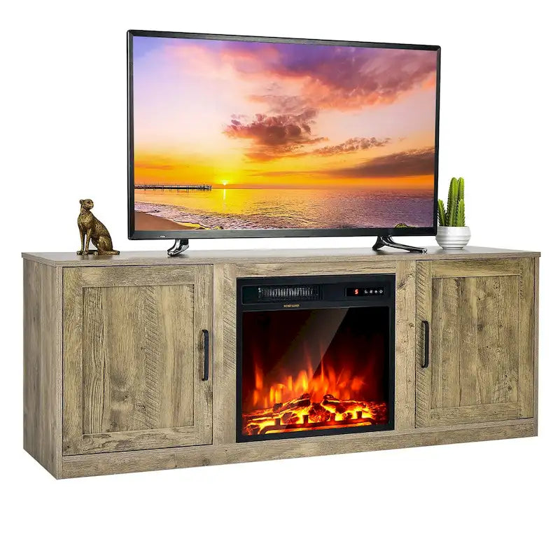 Meuble TV Costway 58" avec cheminée électrique 18"