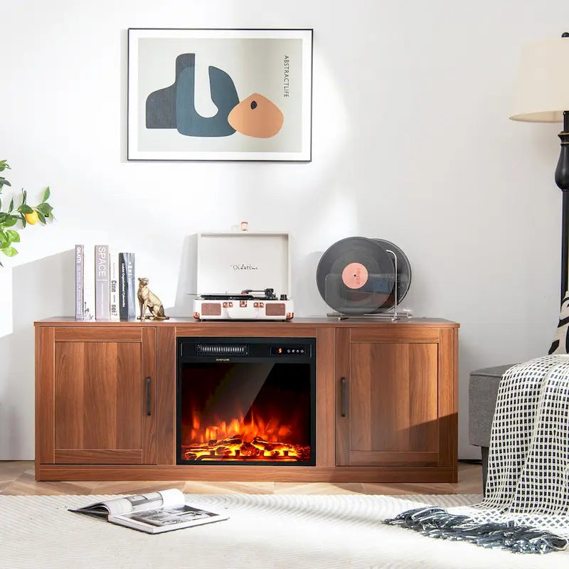 Meuble TV Costway 58" avec cheminée électrique 18"