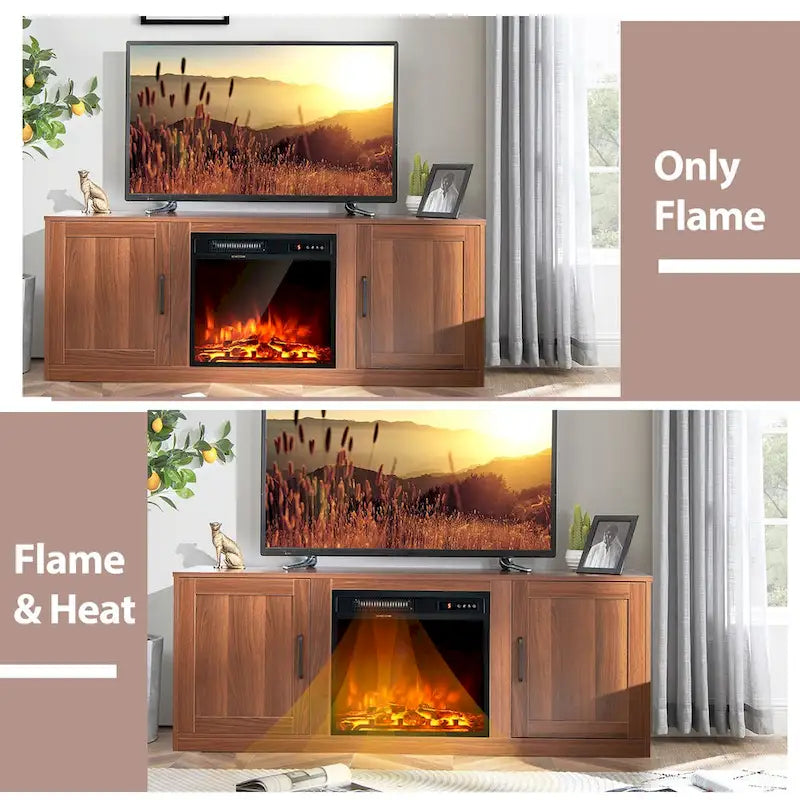 Meuble TV Costway 58" avec cheminée électrique 18"