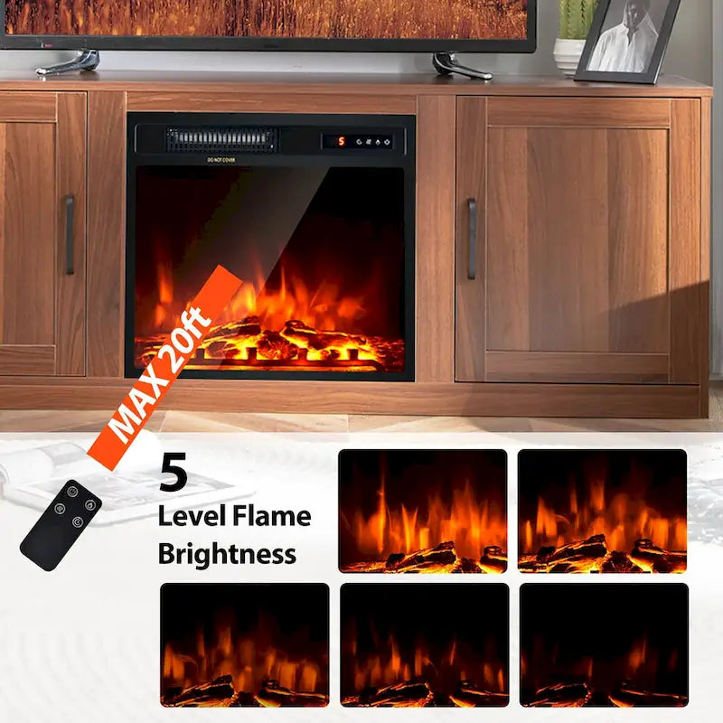 Meuble TV Costway 58" avec cheminée électrique 18"