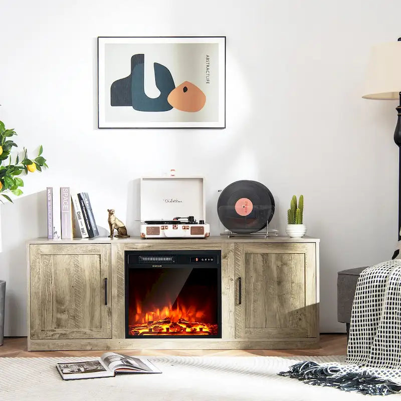 Meuble TV Costway 58" avec cheminée électrique 18"