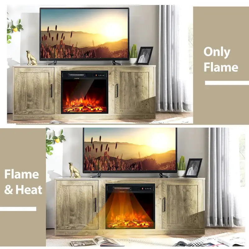 Meuble TV Costway 58" avec cheminée électrique 18"