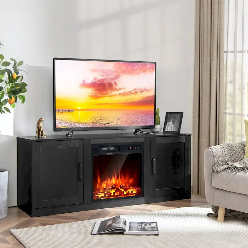 Meuble TV Costway 58" avec cheminée électrique 18"