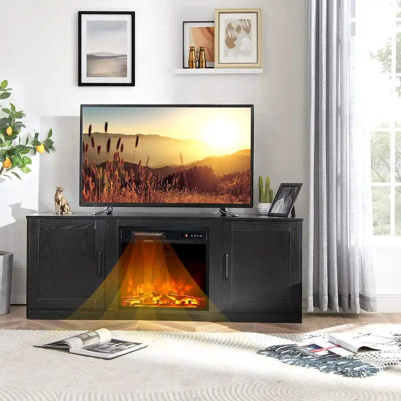 Meuble TV Costway 58" avec cheminée électrique 18"