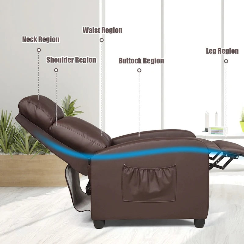 Fauteuil inclinable massant, canapé simple ergonomique réglable et rembourré