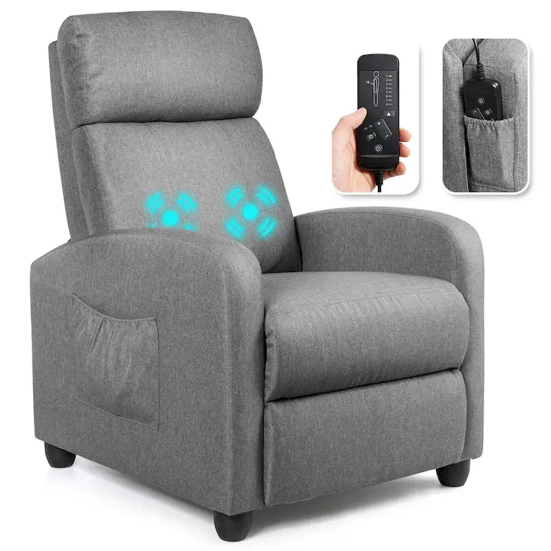 Fauteuil inclinable massant, canapé simple ergonomique réglable et rembourré